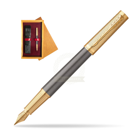 Parker Ingenuity Pioneers GT Fountain Pen - limited edition in single wooden box Honey Single Maroon