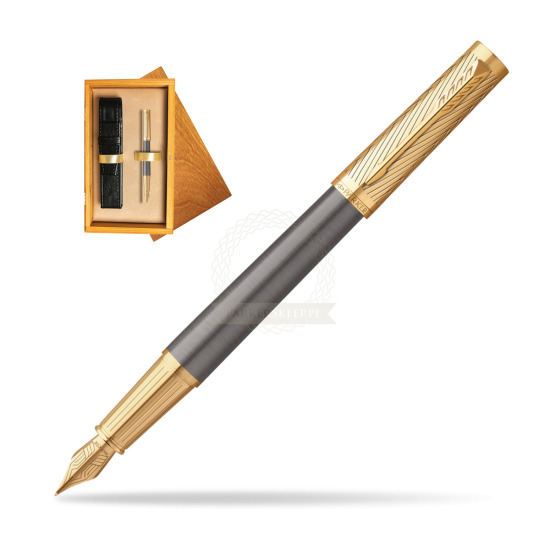 Parker Ingenuity Pioneers GT Fountain Pen - limited edition in single wooden box Honey Single Ecru
