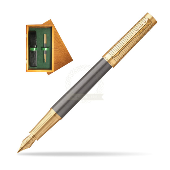 Parker Ingenuity Pioneers GT Fountain Pen - limited edition in single wooden box Honey Single Green
