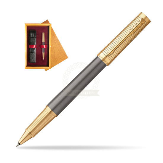 Parker Ingenuity Pioneers GT Rollerball pen - limited edition in single wooden box Honey Single Maroon