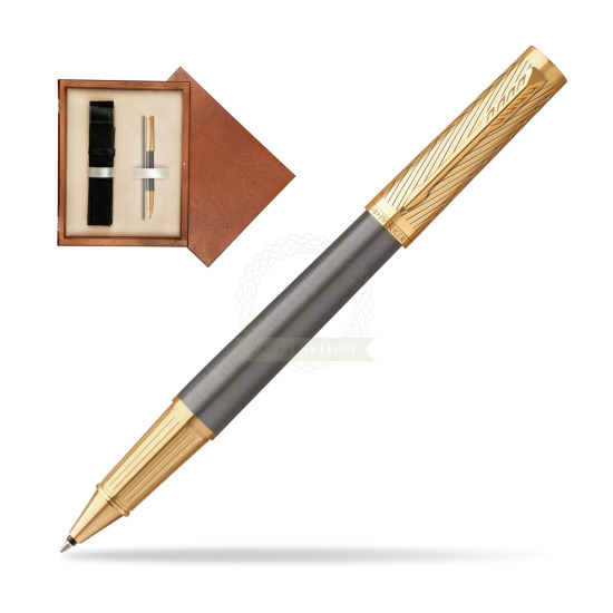 Parker Ingenuity Pioneers GT Rollerball pen - limited edition in single wooden box Mahogany Single Ecru
