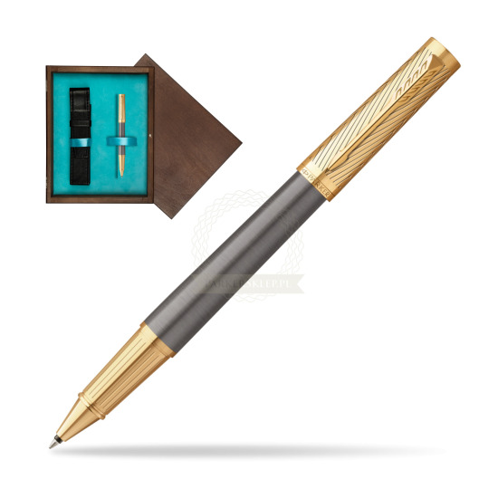 Parker Ingenuity Pioneers GT Rollerball pen - limited edition in single wooden box Wenge Single Turquoise 
