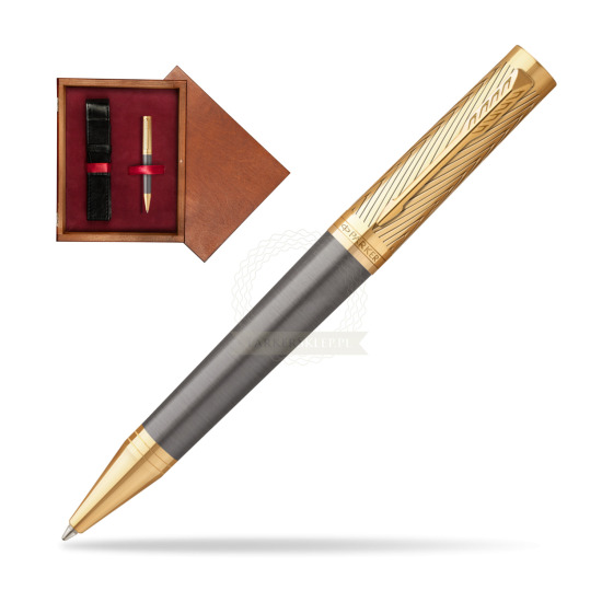 Parker Ingenuity Pioneers GT Ballpoint Pen - limited edition in single wooden box Mahogany Single Maroon