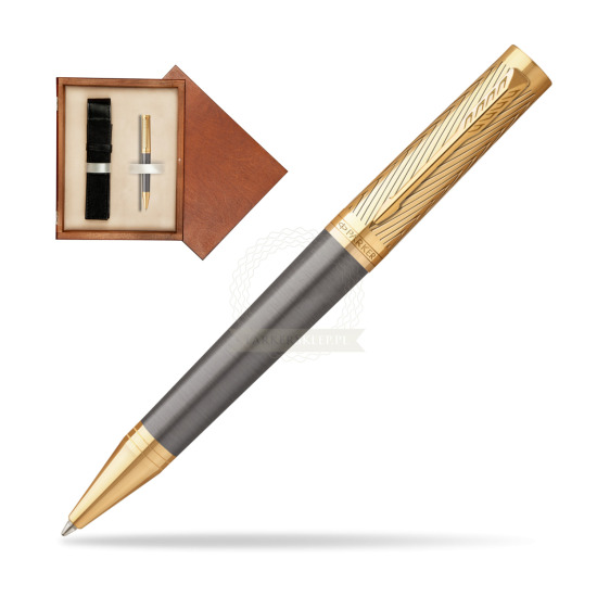 Parker Ingenuity Pioneers GT Ballpoint Pen - limited edition in single wooden box Mahogany Single Ecru