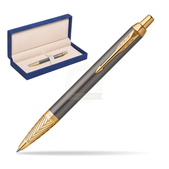 Parker IM Pioneers GT Ballpoint Pen - limited edition in suede box navy blue
