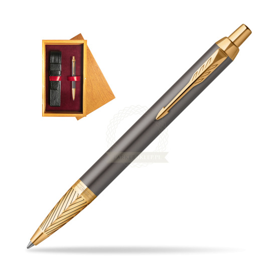 Parker IM Pioneers GT Ballpoint Pen - limited edition in single wooden box Honey Single Maroon