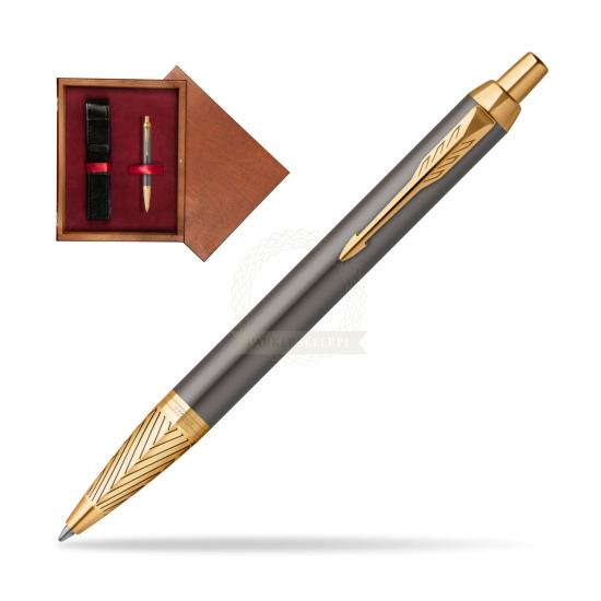 Parker IM Pioneers GT Ballpoint Pen - limited edition in single wooden box Mahogany Single Maroon