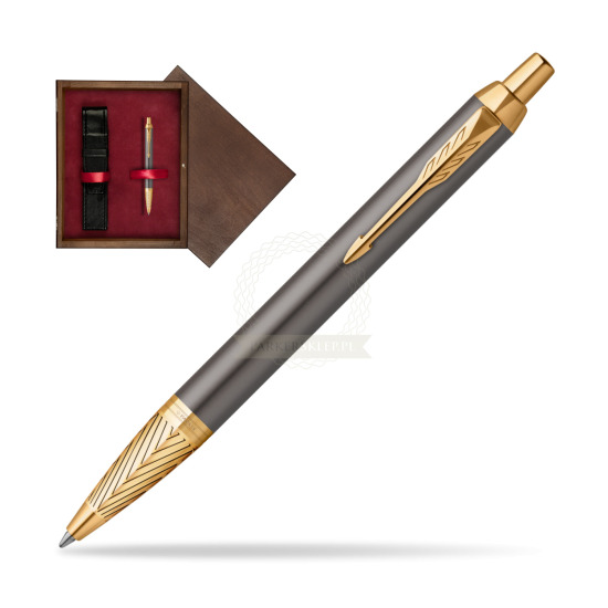 Parker IM Pioneers GT Ballpoint Pen - limited edition in single wooden box Wenge Single Maroon