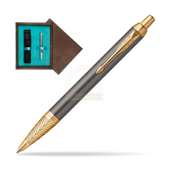 Parker IM Pioneers GT Ballpoint Pen - limited edition in single wooden box Wenge Single Turquoise 