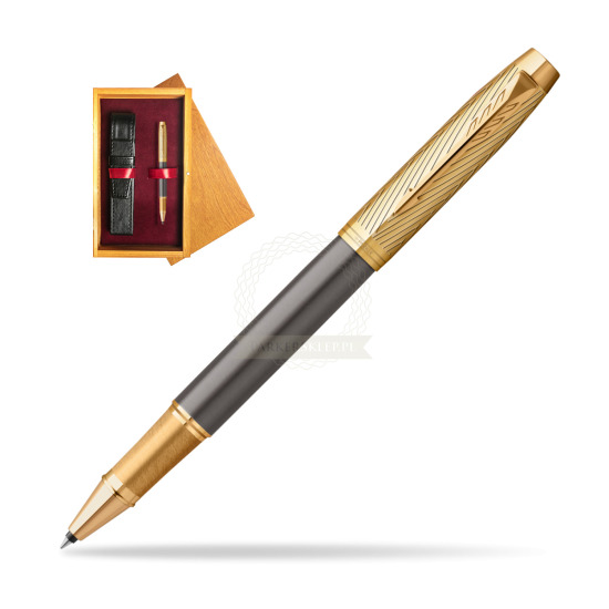 Parker IM Pioneers GT Rollerball Pen - limited edition in single wooden box Honey Single Maroon
