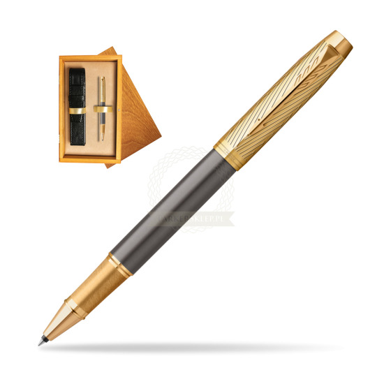 Parker IM Pioneers GT Rollerball Pen - limited edition in single wooden box Honey Single Ecru