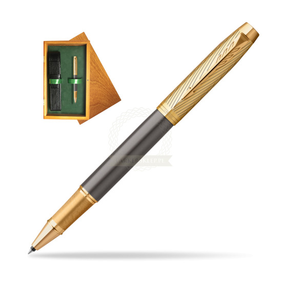 Parker IM Pioneers GT Rollerball Pen - limited edition in single wooden box Honey Single Green