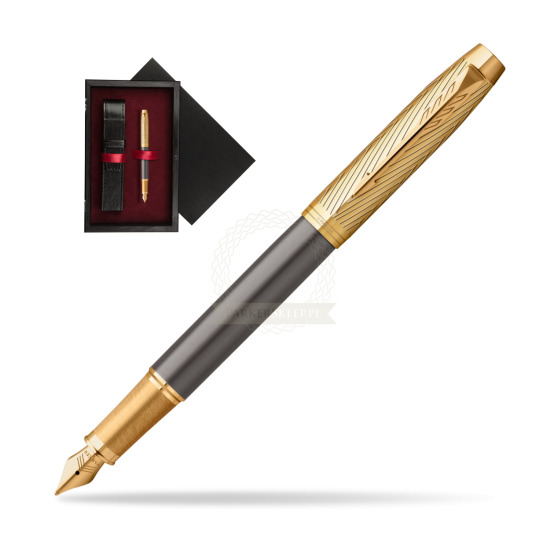 Parker IM Pioneers GT Fountain Pen - limited edition in single wooden box Black Single Maroon