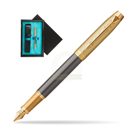 Parker IM Pioneers GT Fountain Pen - limited edition in single wooden box Black Single Turquoise