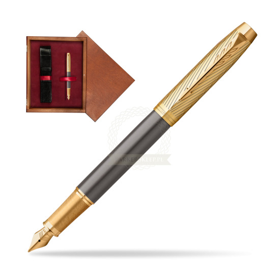 Parker IM Pioneers GT Fountain Pen - limited edition in single wooden box Mahogany Single Maroon