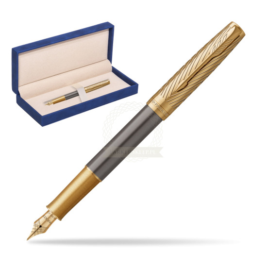 Parker Sonnet Pioneers GT Fountain pen - limited edition in suede box navy blue