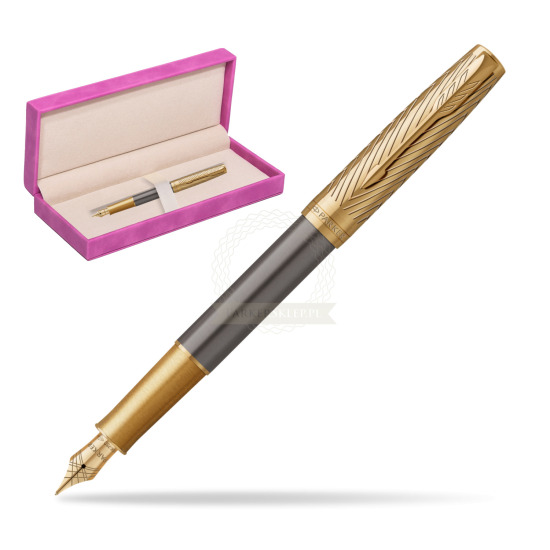 Parker Sonnet Pioneers GT Fountain pen - limited edition in suede box fuchsia