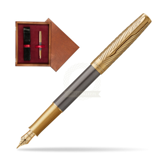 Parker Sonnet Pioneers GT Fountain pen - limited edition in single wooden box Mahogany Single Maroon