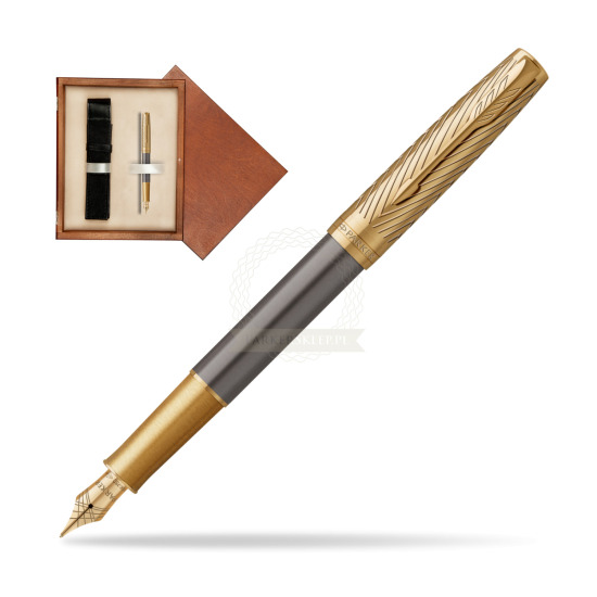 Parker Sonnet Pioneers GT Fountain pen - limited edition in single wooden box Mahogany Single Ecru