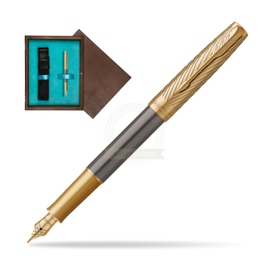 Parker Sonnet Pioneers GT Fountain pen - limited edition in single wooden box Wenge Single Turquoise 