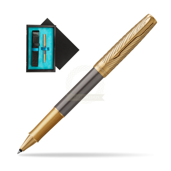 Parker Sonnet Pioneers GT Rollerball Pen - limited edition in single wooden box Black Single Turquoise