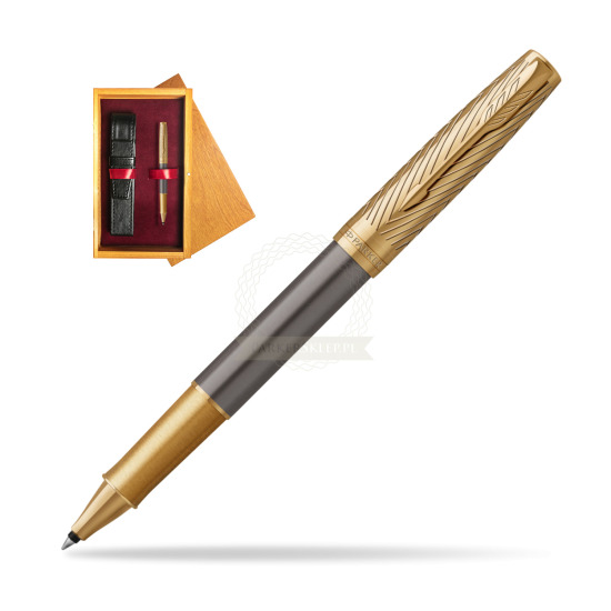 Parker Sonnet Pioneers GT Rollerball Pen - limited edition in single wooden box Honey Single Maroon