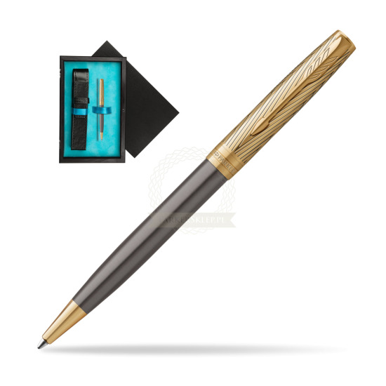 Parker Sonnet Pioneers GT Ballpoint Pen - limited edition in single wooden box Black Single Turquoise