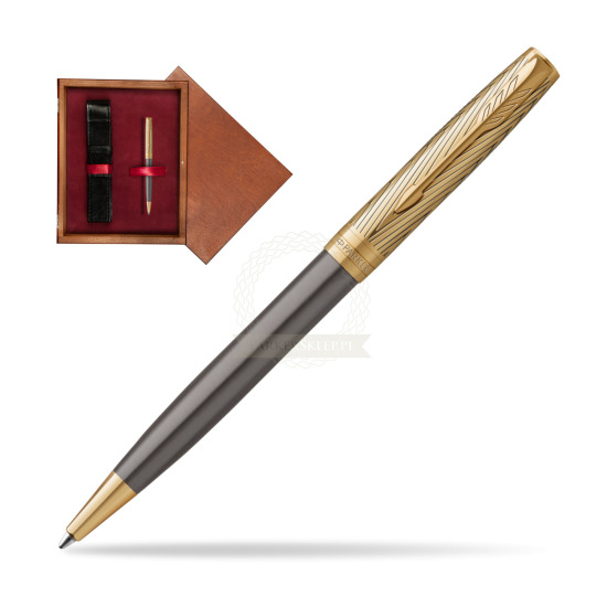 Parker Sonnet Pioneers GT Ballpoint Pen - limited edition in single wooden box Mahogany Single Maroon