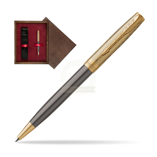 Parker Sonnet Pioneers GT Ballpoint Pen - limited edition in single wooden box Wenge Single Maroon
