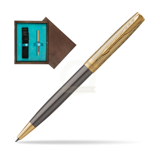 Parker Sonnet Pioneers GT Ballpoint Pen - limited edition in single wooden box Wenge Single Turquoise 