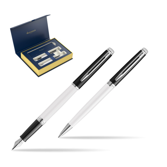 Waterman set Fountain pen + Ballpoint pen HÉMISPHÈRE COLOR-BLOCK BLACK-WHITE 