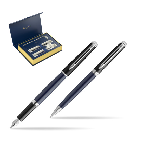 Waterman set Fountain pen + Ballpoint pen HÉMISPHÈRE COLOR-BLOCK BLACK-BLUE 
