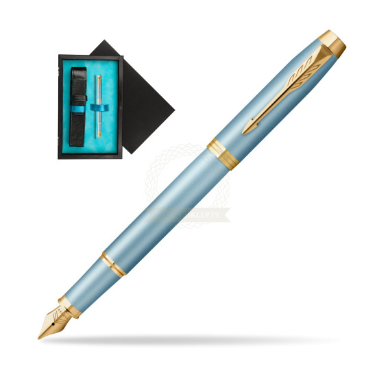 Parker IM RITUALS TURQUOISE GREEN Fountain Pen in single wooden box Black Single Turquoise