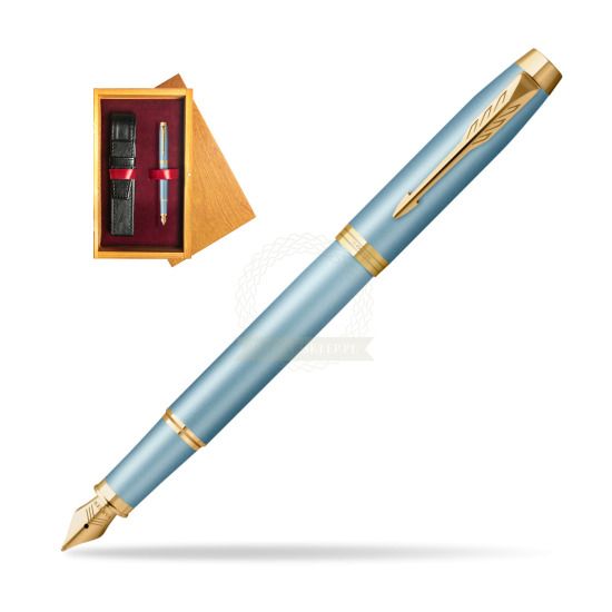 Parker IM RITUALS TURQUOISE GREEN Fountain Pen in single wooden box Honey Single Maroon