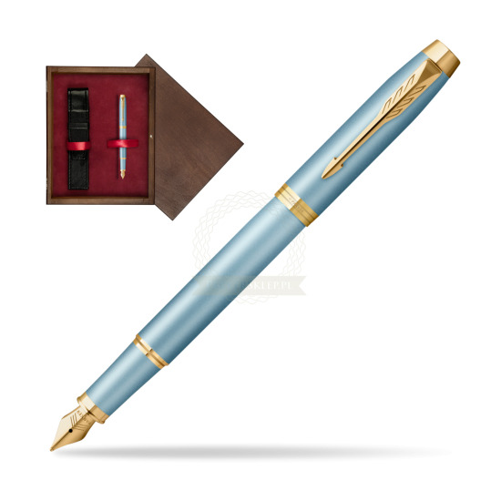 Parker IM RITUALS TURQUOISE GREEN Fountain Pen in single wooden box Wenge Single Maroon