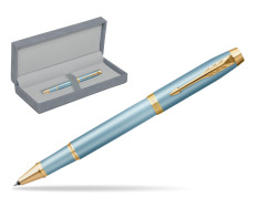 Parker IM RITUALS TURQUOISE GREEN Rollerball Pen in suede box grey