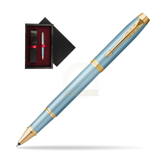 Parker IM RITUALS TURQUOISE GREEN Rollerball Pen in single wooden box Black Single Maroon
