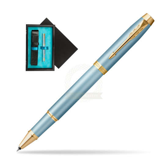 Parker IM RITUALS TURQUOISE GREEN Rollerball Pen in single wooden box Black Single Turquoise