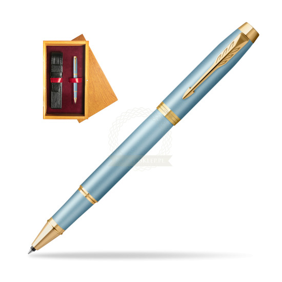 Parker IM RITUALS TURQUOISE GREEN Rollerball Pen in single wooden box Honey Single Maroon