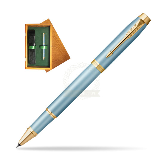 Parker IM RITUALS TURQUOISE GREEN Rollerball Pen in single wooden box Honey Single Green