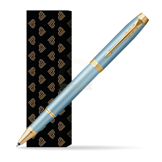 Parker IM RITUALS TURQUOISE GREEN Rollerball Pen in cover Golden Hearts