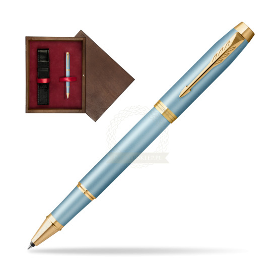 Parker IM RITUALS TURQUOISE GREEN Rollerball Pen in single wooden box Wenge Single Maroon