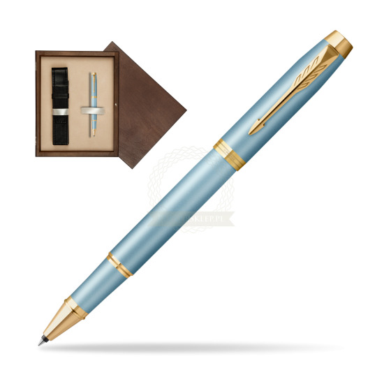 Parker IM RITUALS TURQUOISE GREEN Rollerball Pen in single wooden box Wenge Single Ecru
