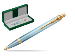 Parker IM RITUALS TURQUOISE GREEN Ballpoint Pen in the green leather box
