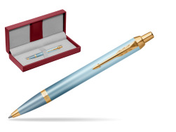Parker IM RITUALS TURQUOISE GREEN Ballpoint Pen in the red leather box