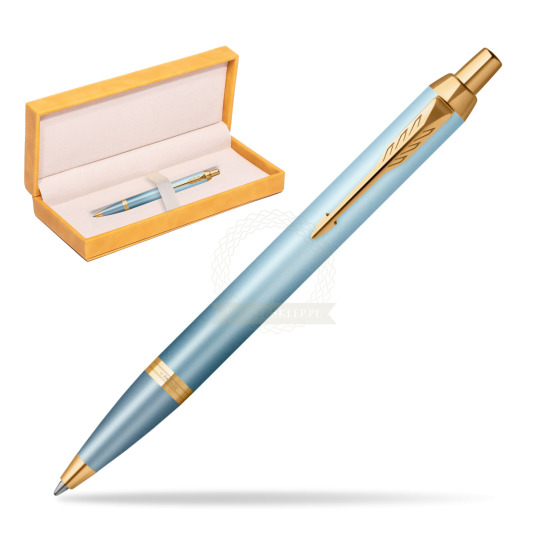 Parker IM RITUALS TURQUOISE GREEN Ballpoint Pen in suede box yellow