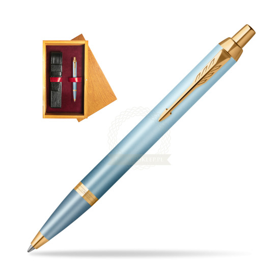 Parker IM RITUALS TURQUOISE GREEN Ballpoint Pen in single wooden box Honey Single Maroon