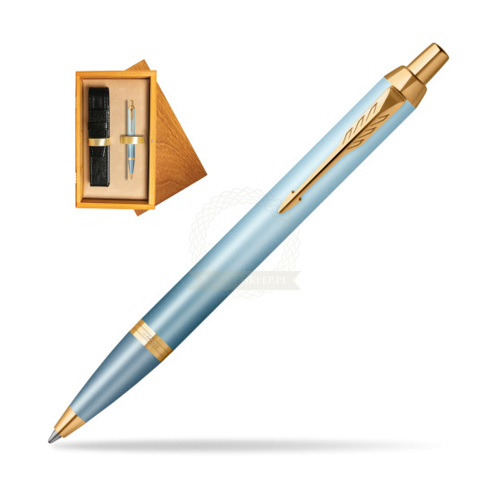 Parker IM RITUALS TURQUOISE GREEN Ballpoint Pen in single wooden box Honey Single Ecru