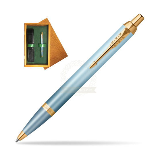Parker IM RITUALS TURQUOISE GREEN Ballpoint Pen in single wooden box Honey Single Green