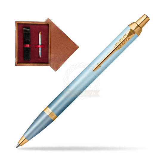 Parker IM RITUALS TURQUOISE GREEN Ballpoint Pen in single wooden box Mahogany Single Maroon
